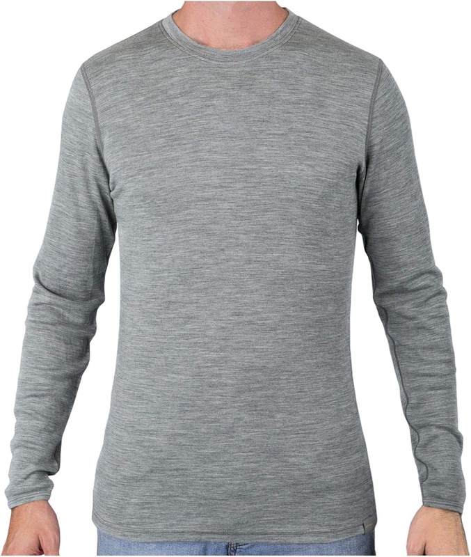 MERIWOOL Mens Base Layer - 100% Merino Wool Midweight Long Sleeve Thermal Shirt at Amazon Men’s Clothing store