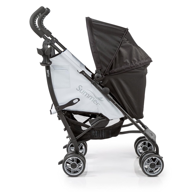 Amazon.com : Summer 3Dflip Convenience Stroller, Black/Gray - Lightweight Umbrella Stroller with Reversible Seat Design for Rear and Forward Facing, Compact Fold, Adjustable Oversized Canopy and More : Baby