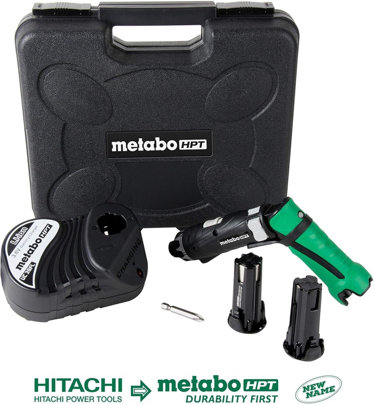 Metabo HPT Cordless Screwdriver Kit, 3.6V, Lithium Ion Batteries - 2, Dual Position Handle, LED Light, 21 Clutch Settings, Lifetime Tool Warranty (DB3DL2) - - Amazon.com