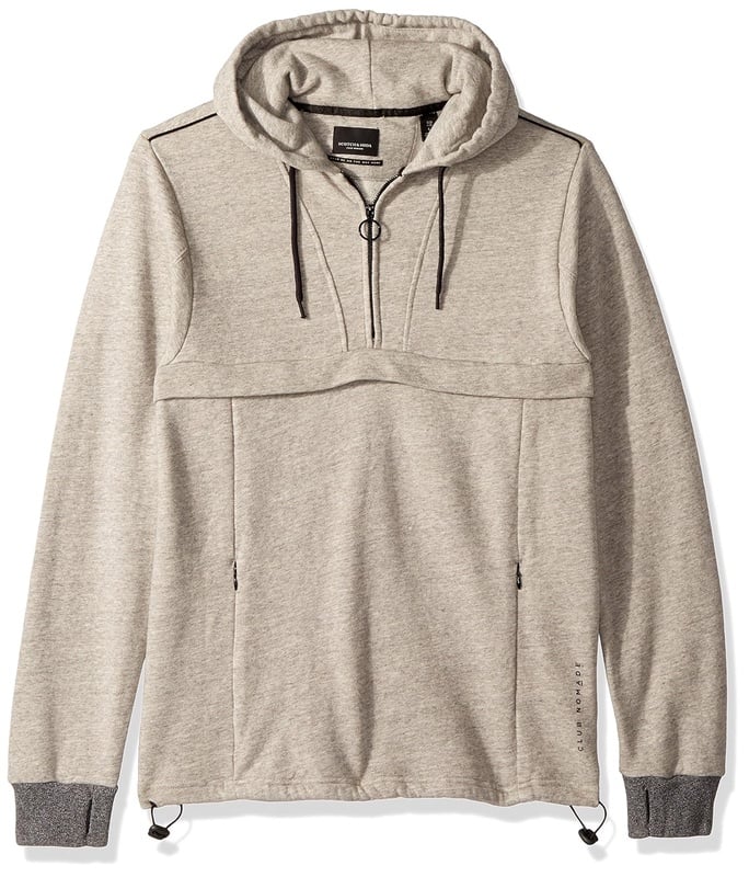 Amazon.com: Scotch & Soda Men's Club Nomade Popover Hoody with Zipper Details: Clothing