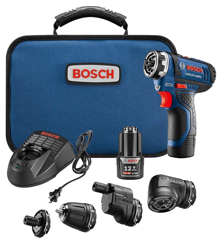 Bosch GSR12V-140FCB22 Cordless Electric Screwdriver Kit - 12V 5-In-1 Multi-Head Power Drill Set - - Amazon.com