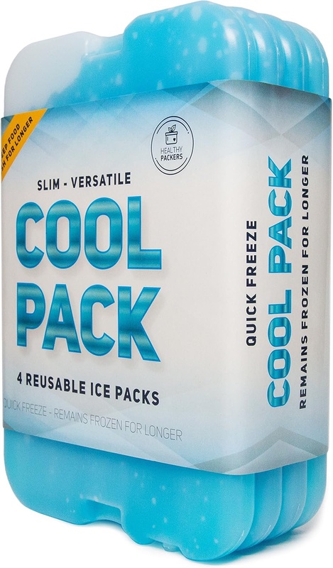 Amazon.com: Ice Pack for Lunch Box - Freezer Packs - Original Cool Pack | Slim & Long-Lasting Ice Packs for your Lunch or Cooler Bag (Set of 4): Kitchen & Dining