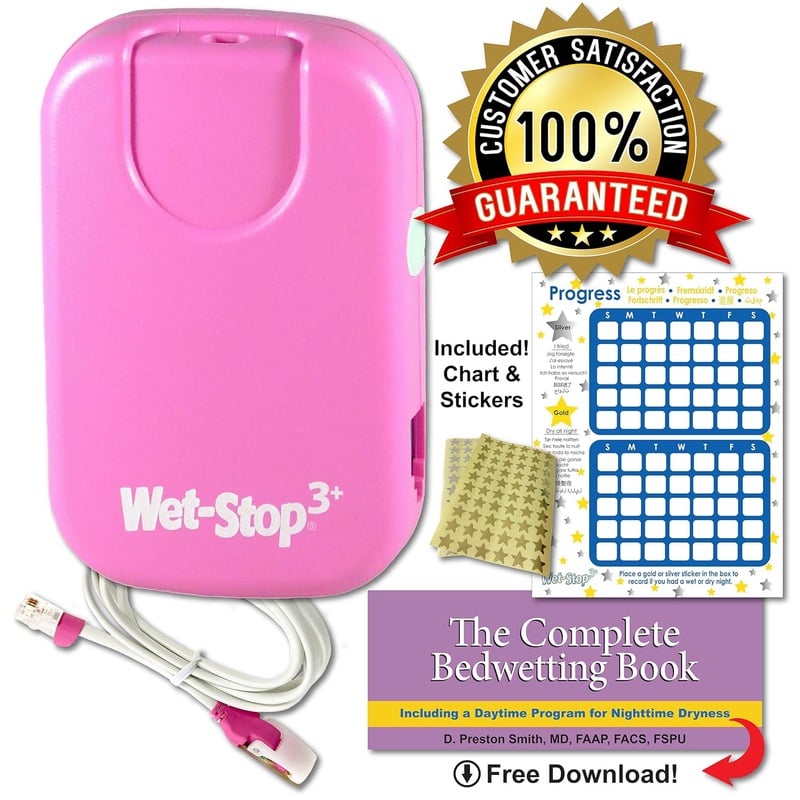 Amazon.com: Wet-Stop 3 Bedwetting Alarm (Pink) 6 Alarms & Vibration, Enuresis Alarm, Incontinence, Potty Training: Health & Personal Care