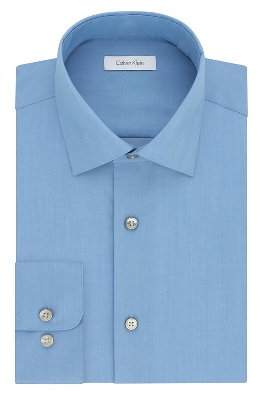 Calvin Klein Men's Dress Shirt Regular Fit Non Iron Herringbone at Amazon Men’s Clothing store