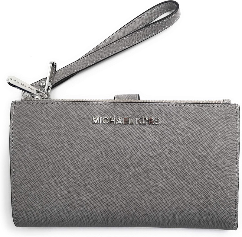 Michael Kors Jet Set Travel double Zip Wristlet Optic White: Handbags: Amazon.com