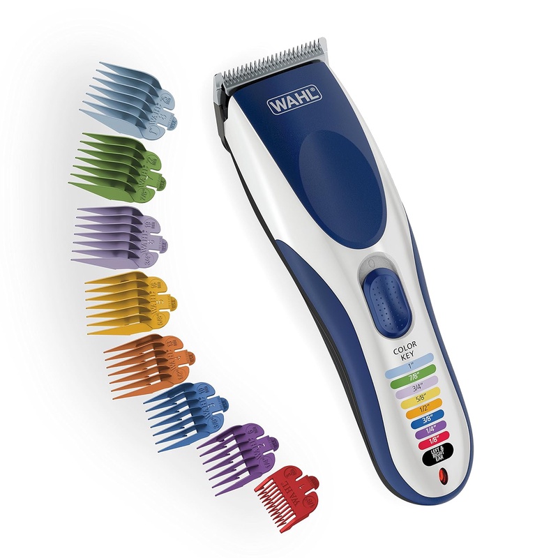 Amazon.com: Wahl Clipper Color Pro Cordless Rechargeable Hair Clippers, Hair trimmers, 21 pieces Hair Cutting Kit, Color Coded guide combs For Women, Men, Kids and Babies By The Brand used by Professionals. #9649: Beauty