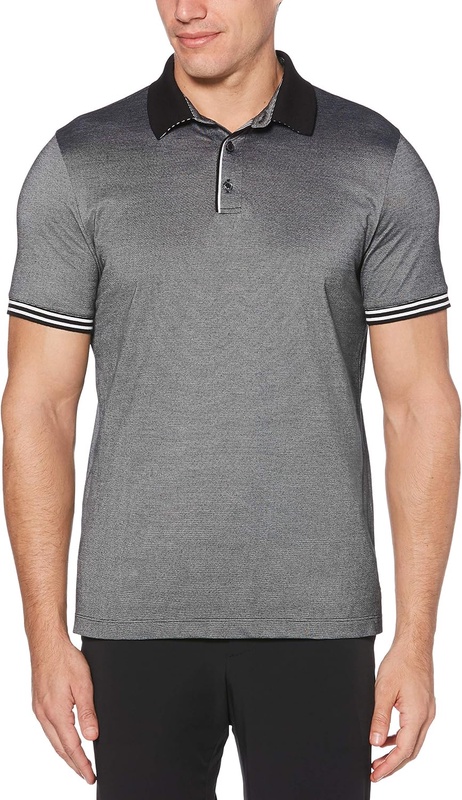Perry Ellis Men's Icon Polo Shirt, Black, Medium at Amazon Men’s Clothing store