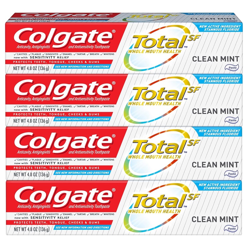 Amazon.com: Colgate Total Toothpaste, Clean Mint - 4.8 Oz (4 Pack): Beauty