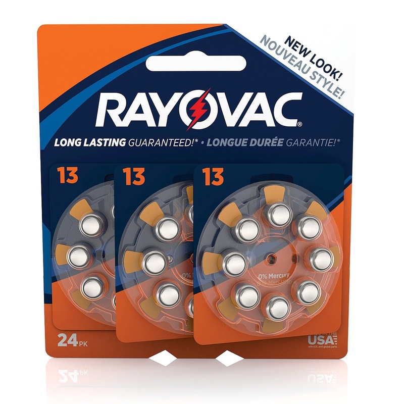 Amazon.com: RAYOVAC Size 13 Hearing Aid Batteries, 24-Pack, L13ZA-24ZMB: Health & Personal Care