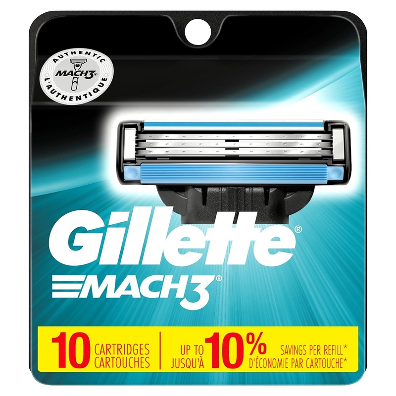 Amazon.com: Gillette Mach3 Men's Razor Blades, 10 Blade Refills: Beauty