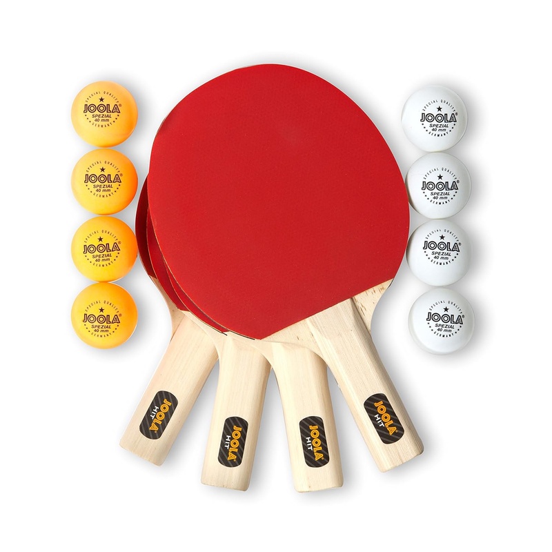 Amazon.com : JOOLA 4-Player Indoor Table Tennis Hit Set (Bundle Includes 4 Rackets/Paddles, 8 Balls, Carrying Case) : Beginner Table Tennis Rackets : Sports & Outdoors