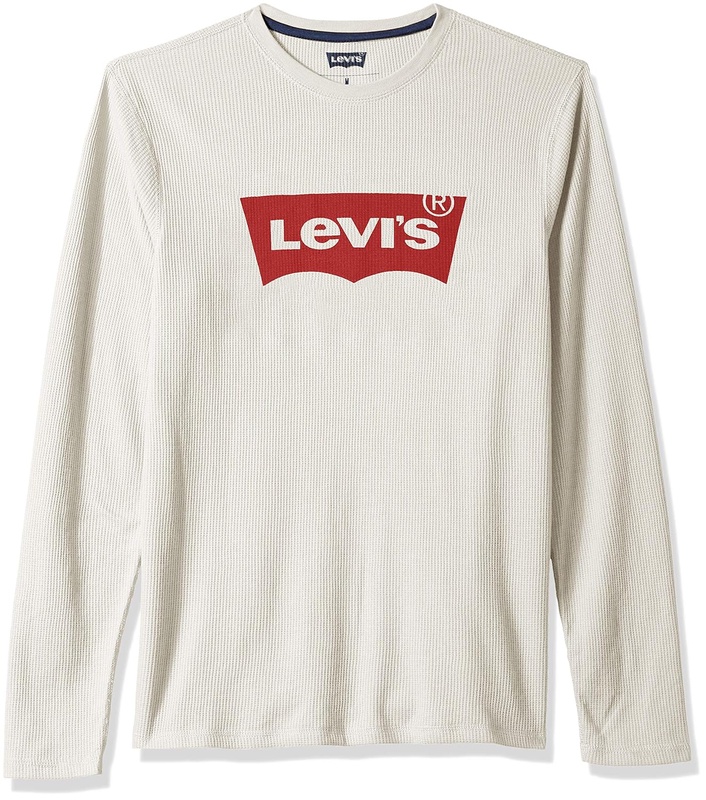 Levi's Men's Covington2 Thermal Knit Shirt, oatmeal heather/fashion wing, X Large | Amazon.com