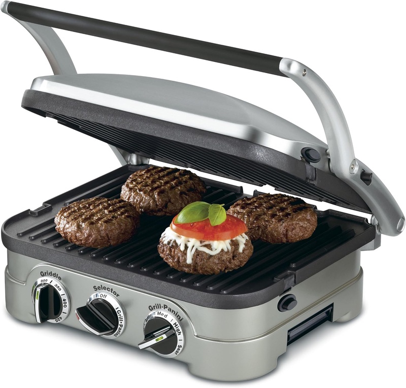 Amazon.com: Cuisinart 5-in-1 Griddler, GR-4N, Silver with Silver/Black Dials: Electric Contact Grills: Kitchen & Dining