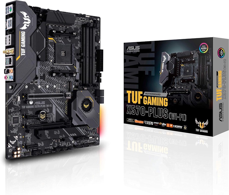 Amazon.com: Asus AM4 TUF Gaming X570-Plus (Wi-Fi) AM4 Zen 3 Ryzen 5000 & 3rd Gen Ryzen ATX Motherboard With PCIe 4.0, Dual M.2, 12+2 With Dr. MOS power stage, USB 3.2 Gen 2 And Aura Sync RGB lighting: Computers & Accessories