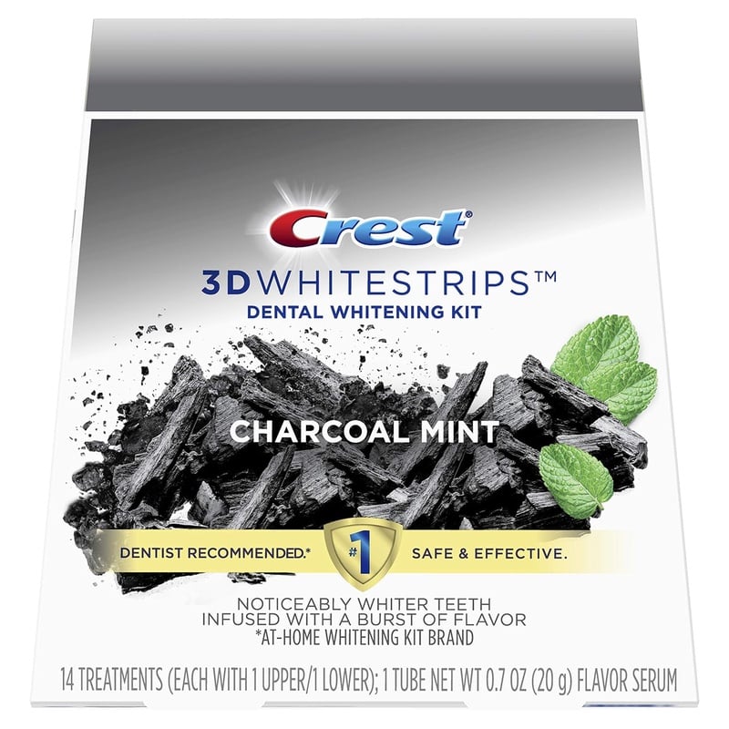 Amazon.com : Crest 3D Whitestrips Charcoal Mint, Teeth Whitening Kit, 28 Individual Strips (14 Treatments) + 1 Tube of Flavor Serum : Beauty
