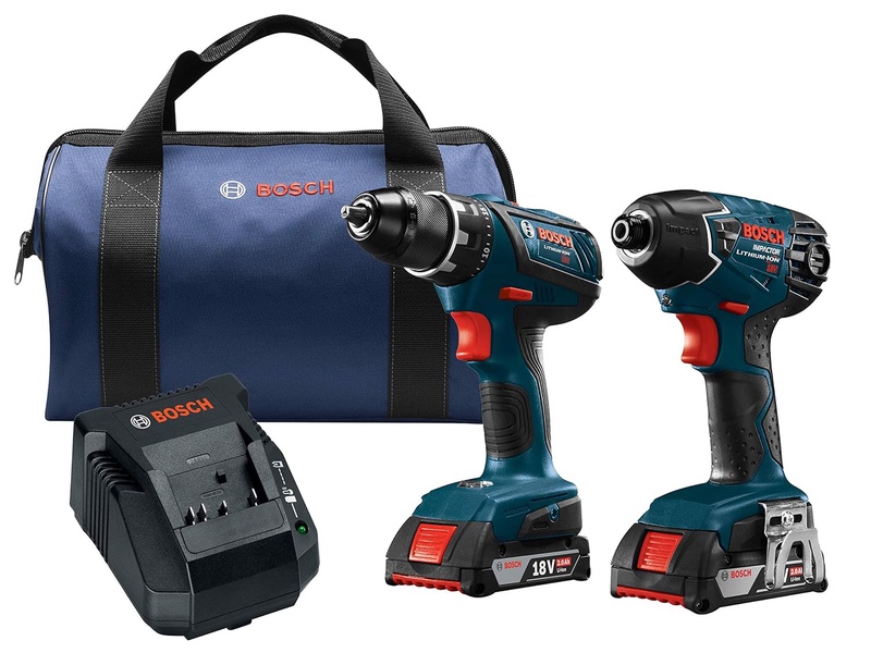 Bosch Power Tools Drill Set - CLPK232A-181 - 18-Volt Cordless Drill Driver/Impact Combo Kit with 2 Batteries, 18V Charger and Soft Carrying Case - - Amazon.com