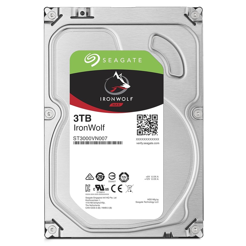 Amazon.com: Seagate 3TB IronWolf NAS SATA 6Gb/s NCQ 64MB Cache 3.5-Inch Internal Hard Drive (ST3000VN007): Computers & Accessories