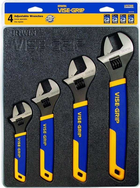 IRWIN VISE-GRIP Adjustable Wrench Set, 4 Piece, 2078706 - - Amazon.com