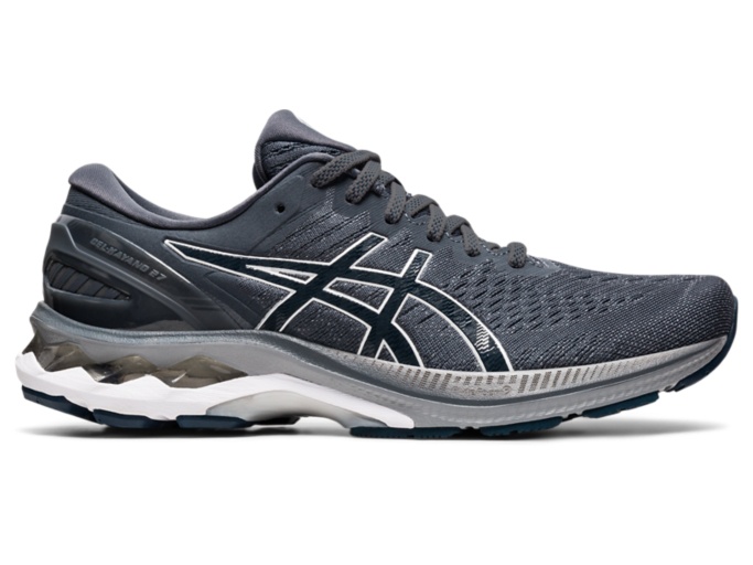Men's GEL-KAYANO 27 | Carrier Grey/French Blue | Running Shoes | ASICS