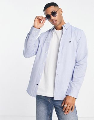 French Connection long sleeve oxford shirt in sky blue | ASOS