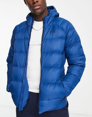Under Armour down 2.0 puffer jacket with hood in navy | ASOS