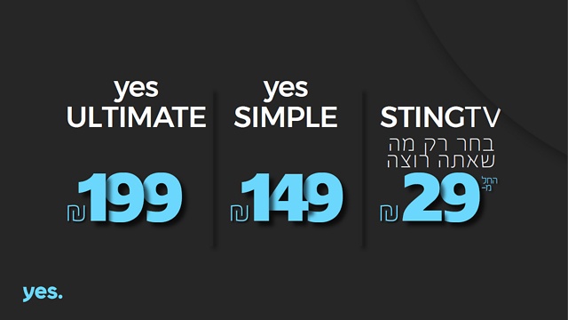 התחרות מחריפה: yes מציעה מסלול הכל כלול ב-199 שקל