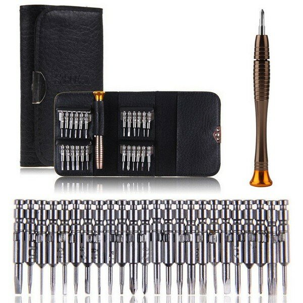 DANIU 25 in 1 Multi-purpose Precision Screwdriver Wallet Set Repair Tools