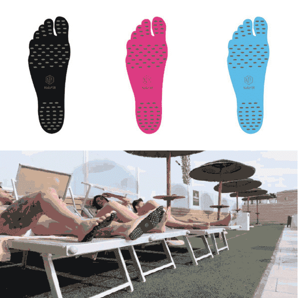 Beach Invisible Stick-Up Foot Insole Waterproof Protective Socks Pad Thermal Insulation