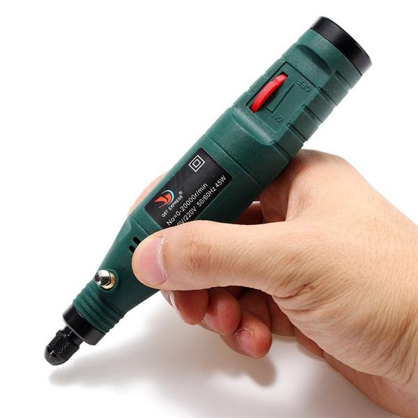12V Adjustable Speed Polisher Mini Electric Rotary Grinder Electric Engraving Pen Hand Drill Set