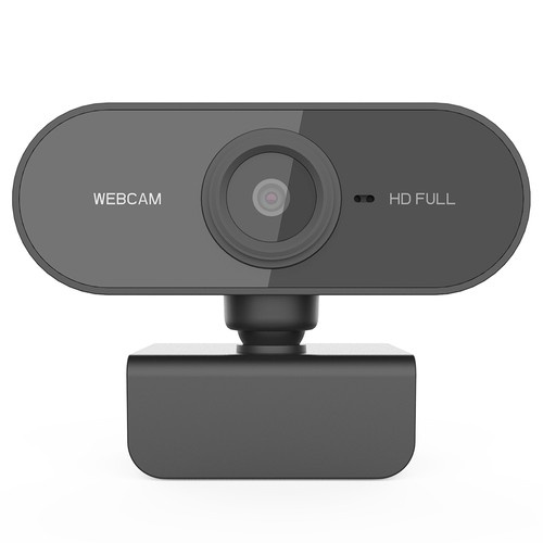 P1 Webcam 1080P with Microphone Auto Focus Light Correction Black