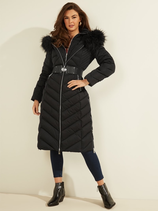 Sofia Belted Longline Coat | GUESS