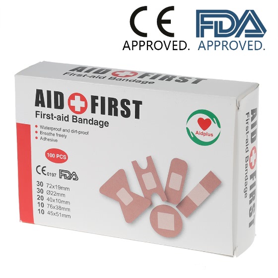 Aidplus 100PCS Adhesive Bandages 5 combinations CE& FDA Sales Online fleshcolor - Tomtop.com
