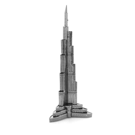 3D Puzzles Burj Khalifa Tower - 3D Metal Model - DIY Jigsaw Model Building Educational Toys