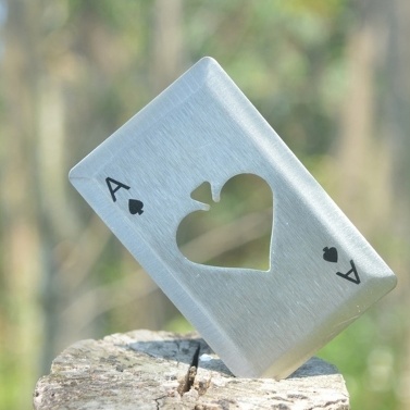 Outdoor Stainless Steel Beer Bottle Opener Card Poker Sales Online #1 - Tomtop