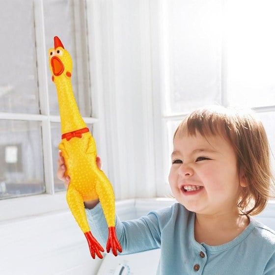 17CM Screaming Chicken Squeeze Sound Toy Pets Shrilling Decompression Tool Funny Gadgets Sales Online #1 - Tomtop