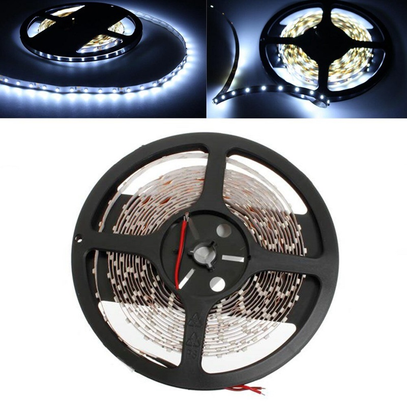 5M Cool White 3528 SMD LED Strip Light Non-Waterproof 12V DC 300 LED