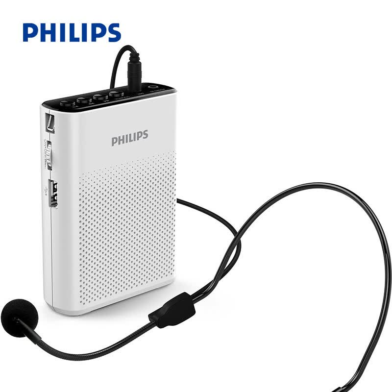 Philips (PHILIPS) SBM200 Portable Megaphone Mini Audio Card Speaker Small Bee Amplifier Teaching Tour Guide Business Meeting Music Player White -  - Joybuy.com