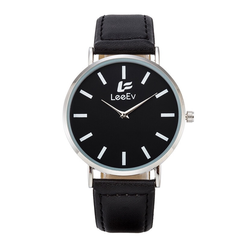 LeeEv Fashion Leather Band Stainless Steel Case Casual Watch for Men - Quartz Watches - Joybuy.com