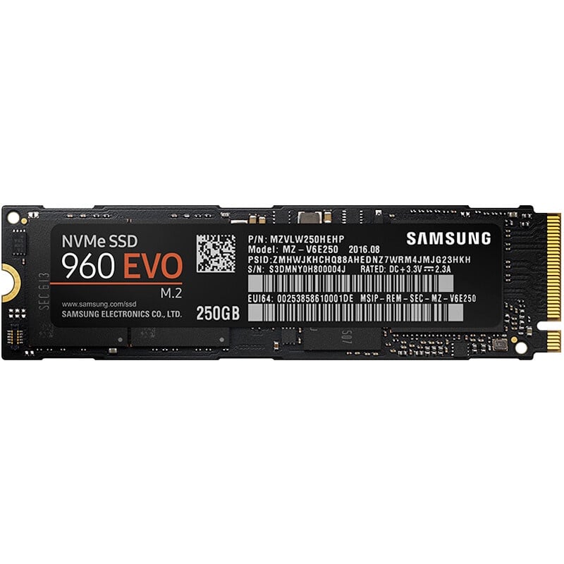 SAMSUNG 960 EVO M.2 NVMe SSD,250GB - Internal Solid State Drives - Joybuy.com