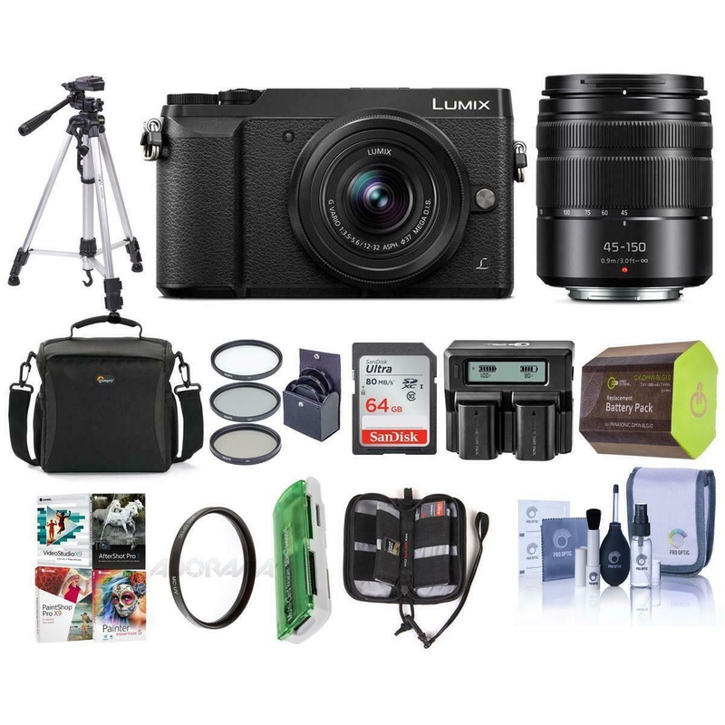 Panasonic Lumix DMC-GX85 Mirrorless w/12-32mm 45-150mm Lenses, W/Premium Acc | American Outlets