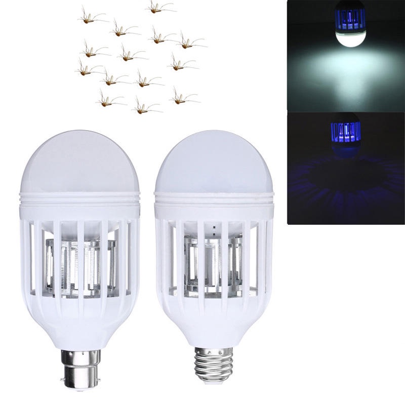 E27 B22 15W Anti-Mosquito Electronic Insect Fly Zapper LED Light Bulb AC220V AC110V