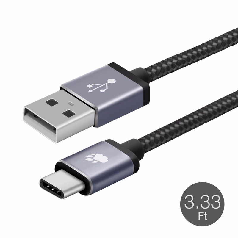 BlitzWolf® BW-CB5 2.4A Reversible Braided 3.33ft/1m Charging Data USB Type C Cable