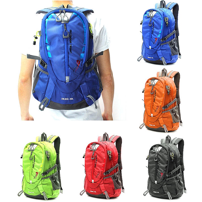 IPRee® 40L Waterproof Nylon Backpack Sports Travel Hiking Climbing Unisex Rucksack