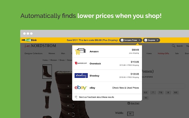 PriceBlink Coupons and Price Comparison - Chrome Web Store