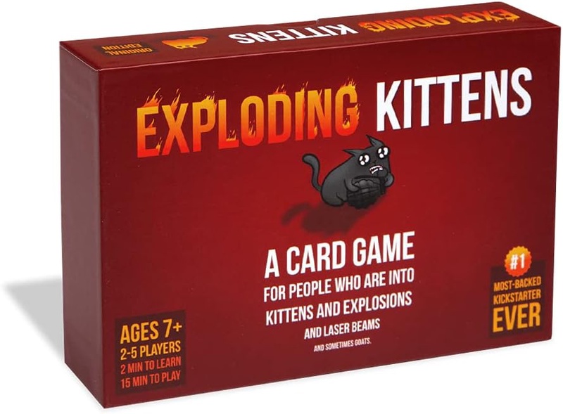 Amazon.com: Exploding Kittens - A Russian Roulette Card Game, Easy Family-Friendly Party Games - Card Games for Adults, Teens & Kids - 2-5 Players : Toys & Games