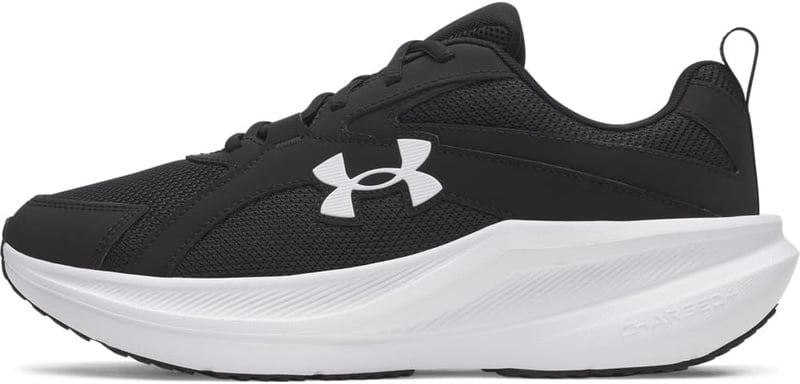 Amazon.com | Under Armour Men's Charged+ Assert 11 Running Shoe, (001) Black/Black/White, 10, US | Fashion Sneakers