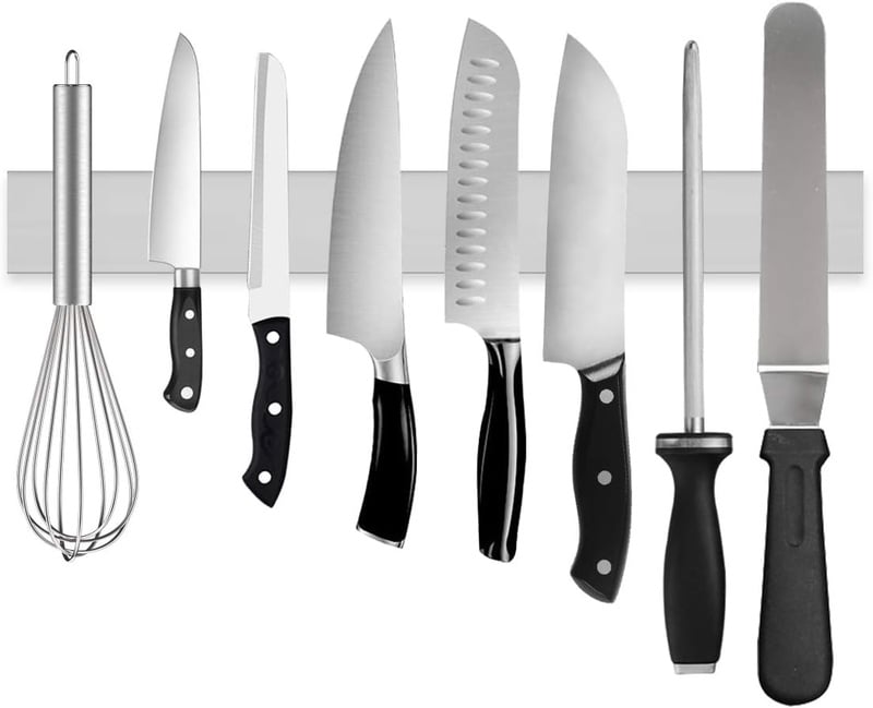 Amazon.com: Magnetic Knife Holder for Wall, Ouddy 16 Inch Knife Magnetic Strip, Stainless Steel Magnetic Knife Strip Bar Rack Block for Kitchen Utensil Holder, Art Supply Organizer & Tool Holder: Home & Kitchen