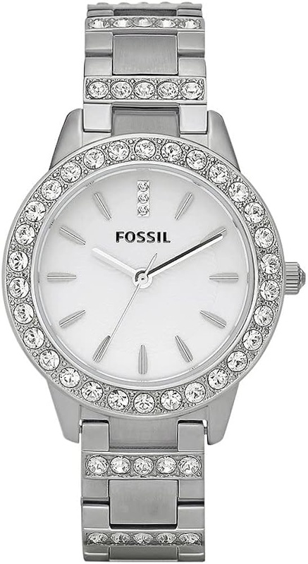Amazon.com: Fossil Women's Jesse Quartz Stainless Steel Three-Hand Watch, Color: Silver Glitz (Model: ES2362) : Fossil Watches: Clothing, Shoes & Jewelry