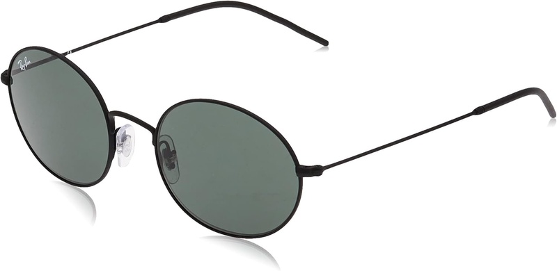 Amazon.com: Ray-Ban RB3594 Beat Polarized Oval Sunglasses, Rubber Black/Green, 53 mm : Clothing, Shoes & Jewelry