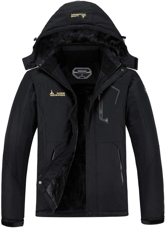 Amazon.com: MOERDENG Men's Waterproof Ski Jacket Warm Winter Snow Coat Mountain Windbreaker Hooded Raincoat : Clothing, Shoes & Jewelry